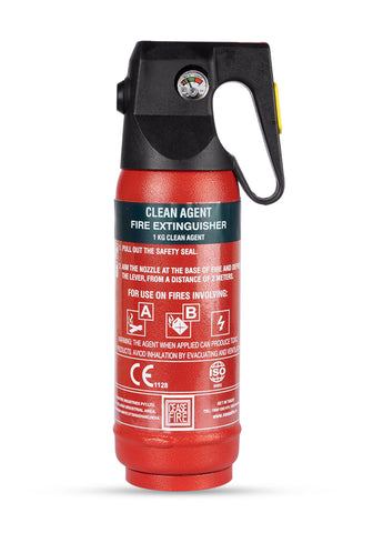 Ceasefire Clean Agent (HCFC123) Based Fire Extinguisher - 1 Kg (4 Colors)